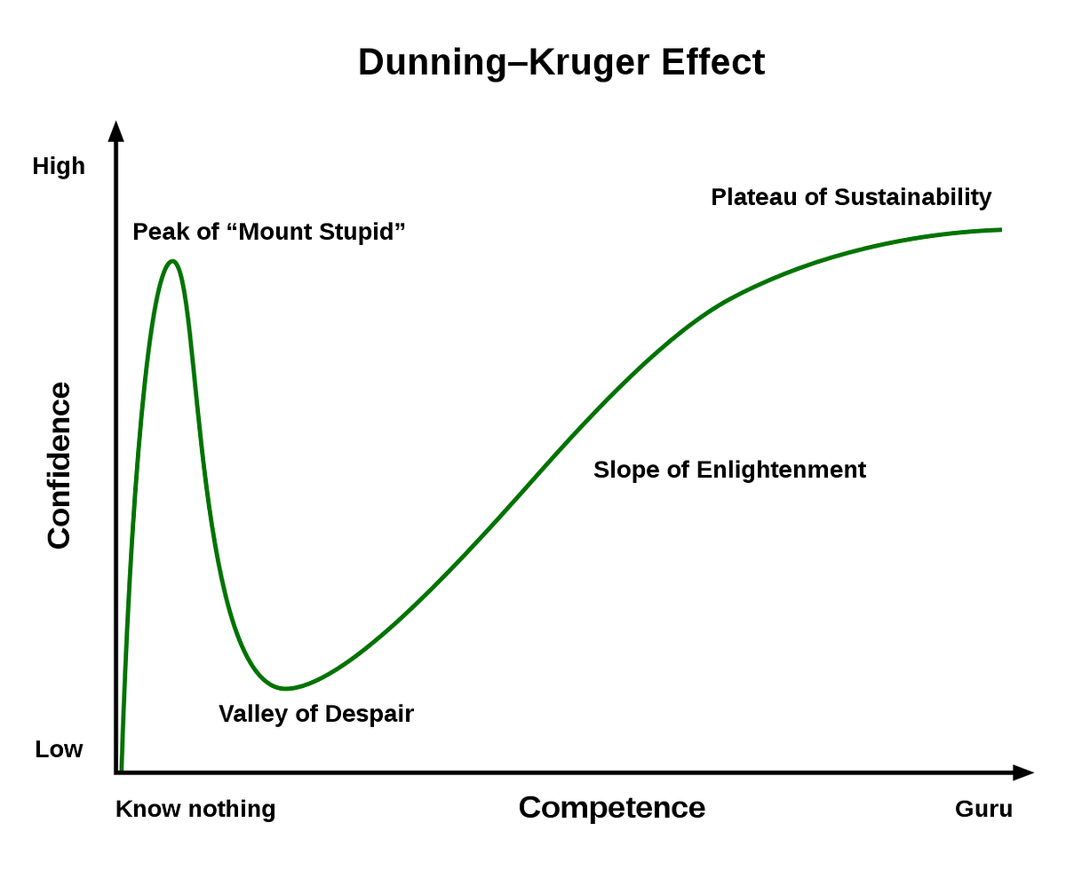 Illustration of the Dunning-Kruger Effect.