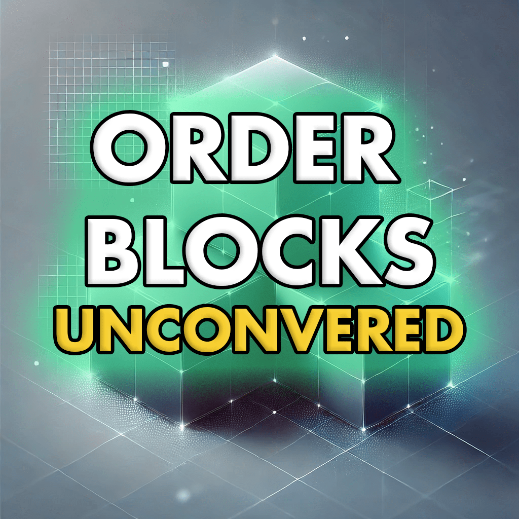 Three solid cubes roughly stacked on top of each other, symbolizing the ICT concept of an order block in trading.