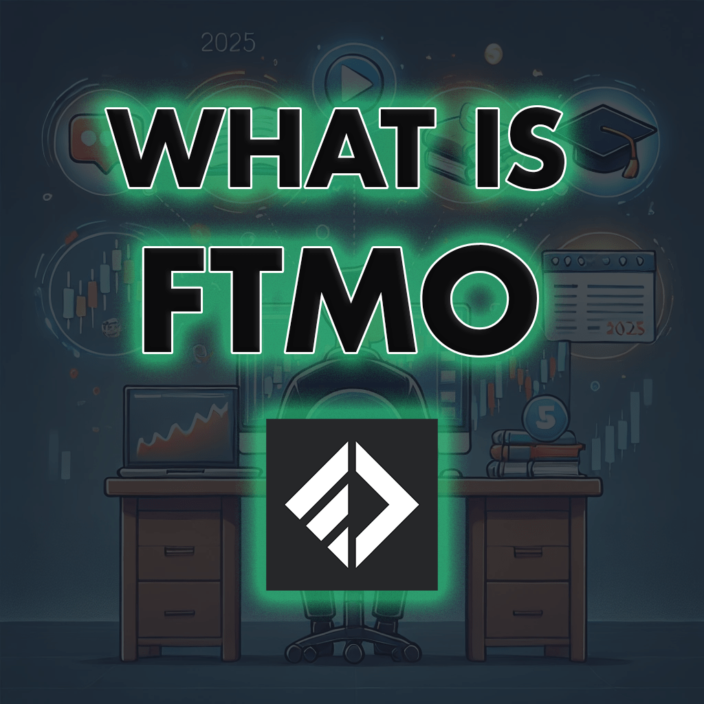 An poster illustrating what is FTMO with the logo below.